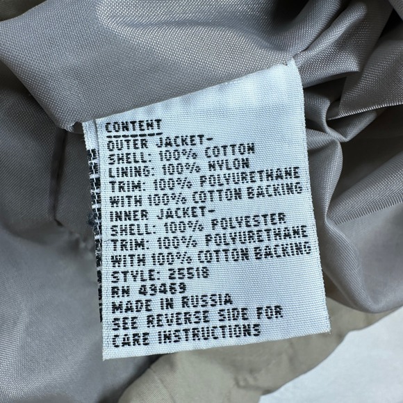 MULBERRY STREET Khaki Utility Jacket Tan Vintage Y2K Button‎ Snap Pockets S - Picture 13 of 16